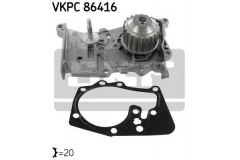 VKPC86416_помпа Clio для RENAULT SCENIC II (JM0/1_) 1.6 16V (JM1R) 2005-, код двигателя K4M766,K4M812,K4M813, V см3 1598, КВт82, Л.с.112, бензин, Skf VKPC86416